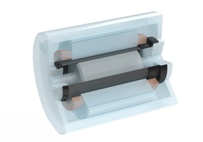 Direct stator cooling made possible by a hybrid thermoplastic-composite assembly, enabling efficient thermal management. Stator cooling sleeve for high energy density E-Motors